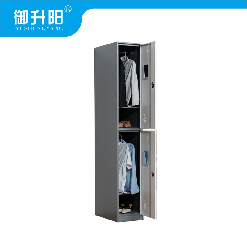 御升阳 更衣柜/带锁储物柜鞋柜宿舍衣柜灰白套色 单二门 317×500×1800mm 台高清大图