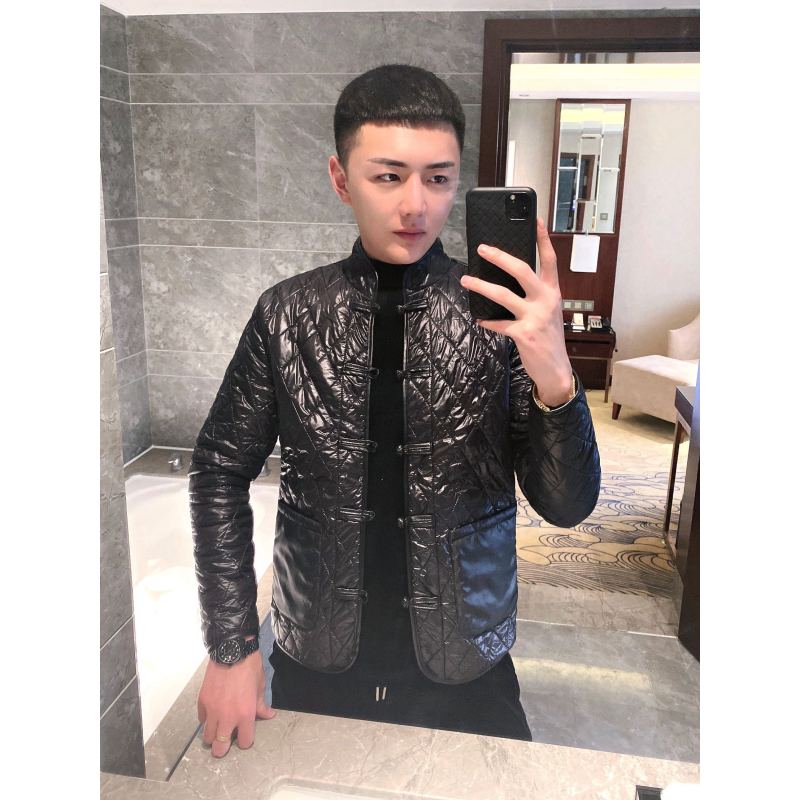 YUANSU柏商v2020春季轻薄棉服唐装盘扣长袖中华扣夹克菱形格外套男国风棉衣