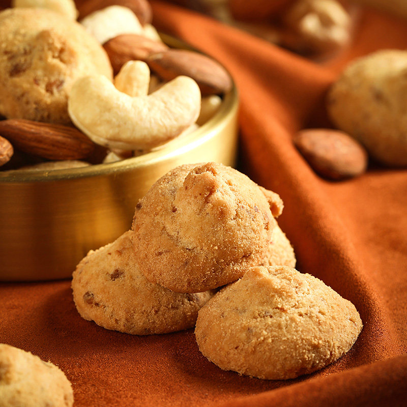 如水 坚果黄油小曲奇 1kg/盒高清大图