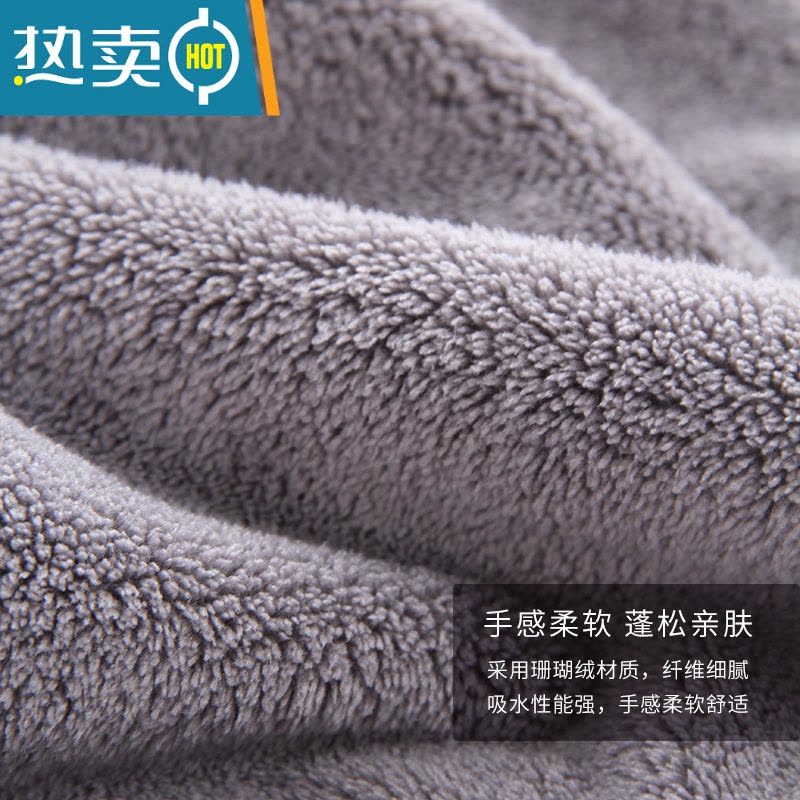 敬平2条干发帽女吸水速干毛巾可爱擦头发包头浴帽发带干发巾 驼色+米色图片