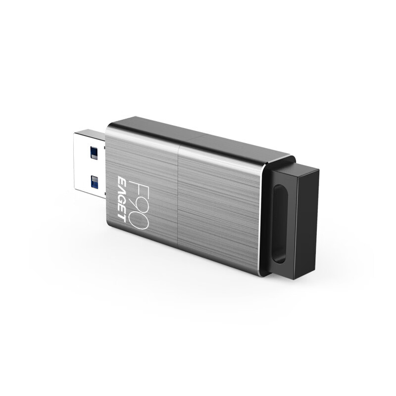 忆捷(Eaget) U盘 F90-256G USB3.0高速金属 推拉式商务优盘 (个)高清大图