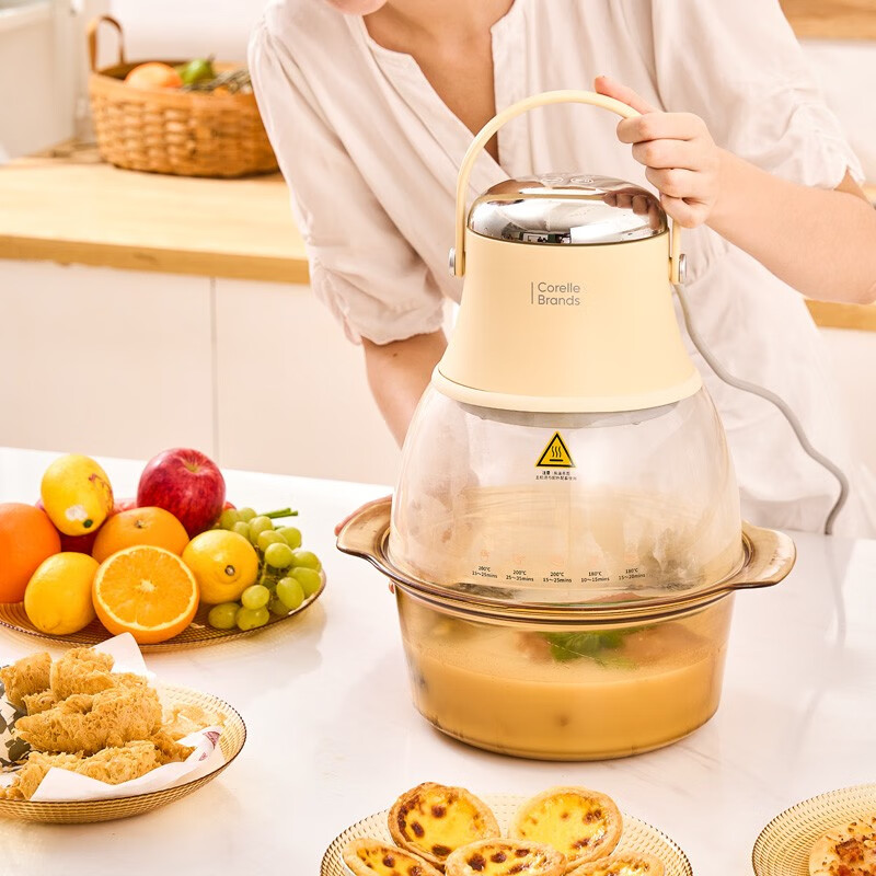 康宁Corelle Brands暖烤一体可视化空气炸锅4L CB-NKYTKOZG-A/KZ高清大图