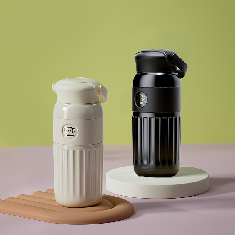 大嘴猴(Paul Frank)便携提手真空保温杯(茶水分离)PF098-500