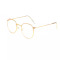 好奇韩版复古金边细框眼镜框女可爱圆脸素颜小框文艺平光配近视镜小脸