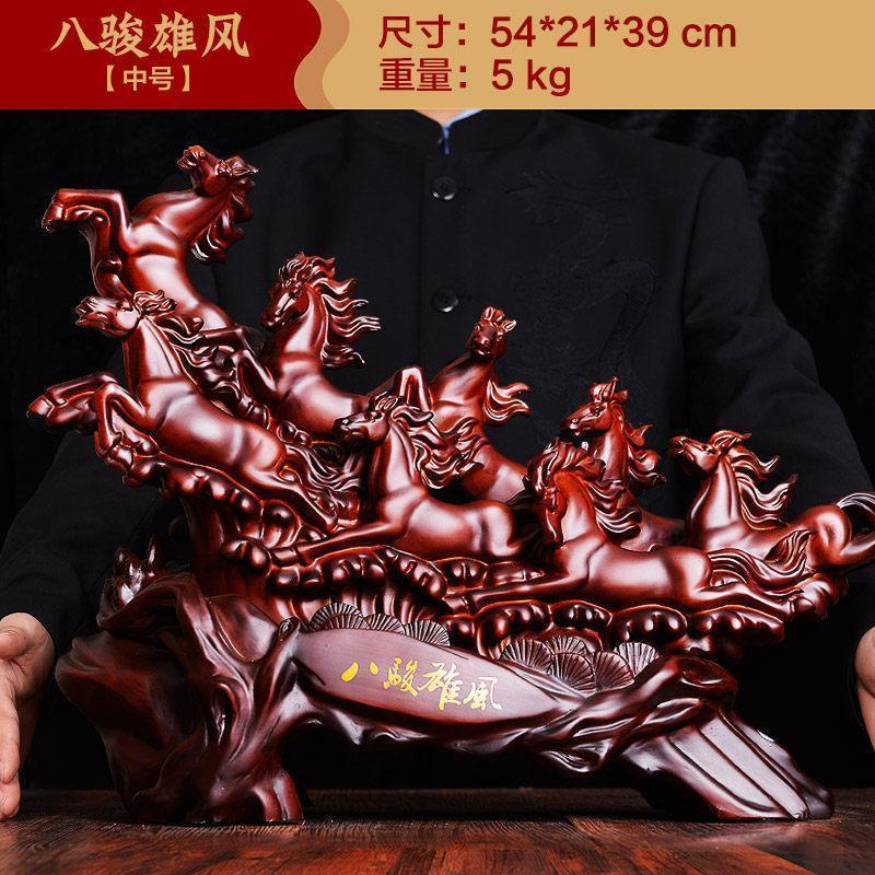 美帮汇八骏雄风马摆件工艺品办公室桌面摆设装饰商务礼品高清大图