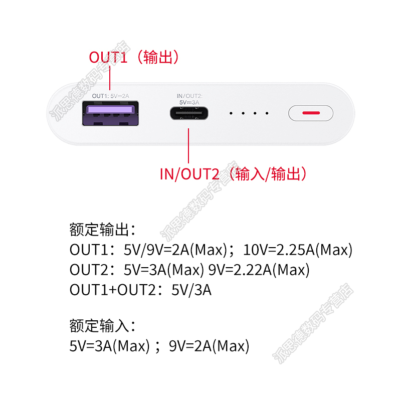 华为(HUAWEI)充电宝22.5W SE双向快充10000毫安大容量手机移动电源自带数据线Typec兼容苹果PD快充高清大图