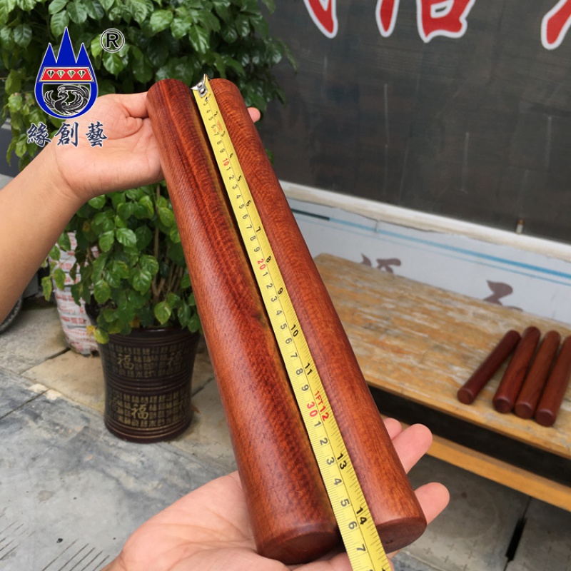 红木擀面杖实木防身棍缅甸花梨大圆木棍居家摆件车载应急棒 敬平 36厘米大果紫檀整木料擀面杖长36cm粗3.5cm
