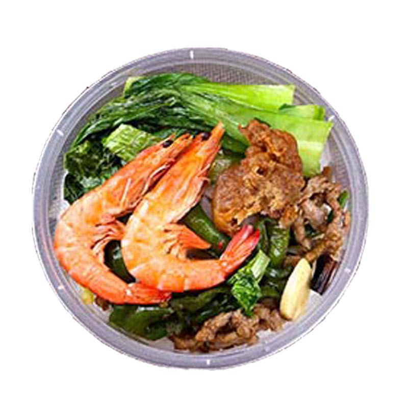 打包盒 一次性餐盒餐具保鲜碗 圆形透明塑料打包盒带盖 透明外卖饭盒 快餐便当汤碗-带盖
