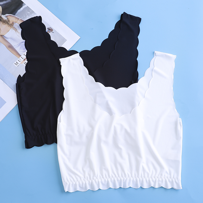 冰丝抹胸女打底短款内衣学生裹胸上衣肤色无痕防走光吊带背心薄款