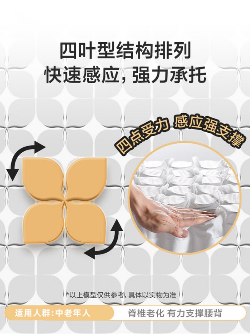 喜临门 - 白骑士0胶床垫 凝胶记忆绵席梦思切换软硬睡感软硬适中高清大图