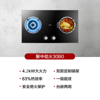 老板(ROBAM) 燃气灶 4.2kW 煤气灶 老板燃气灶 单灶具 双眼灶 燃气灶嵌入式 灶台 天然气灶30B0T