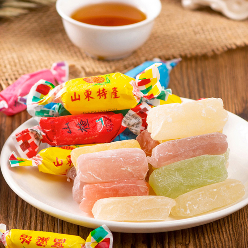 刻凡高粱饴软糖混合口味拉丝山东特产怀旧年货糖果200g3袋