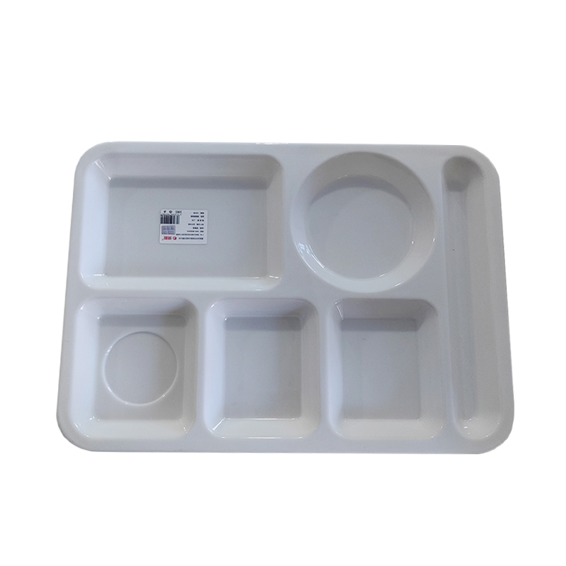 炯毅 快餐盘密胺瓷学生食堂分格餐盘商用密胺餐具自助学校 密胺瓷餐盘 490g 个