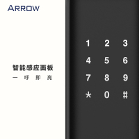 箭牌（ARROW）指纹锁智能锁通用型一握开把手指纹家用防盗门锁 智能密码锁电子锁磁卡锁OG916