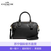 COACH 蔻弛 新款女士牛皮荔枝纹单肩斜挎手提小号波士顿包 F36624 黑色
