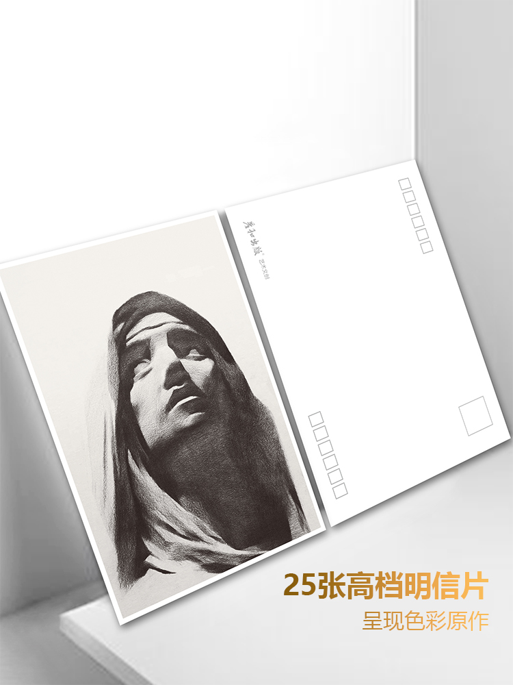 [正版图书]细致入微石膏像韩国素描艺术家明信片高清25张临摹卡大尺寸文创高清画册集艺术手绘插画文艺复古出类艺术画片集圣诞高清大图