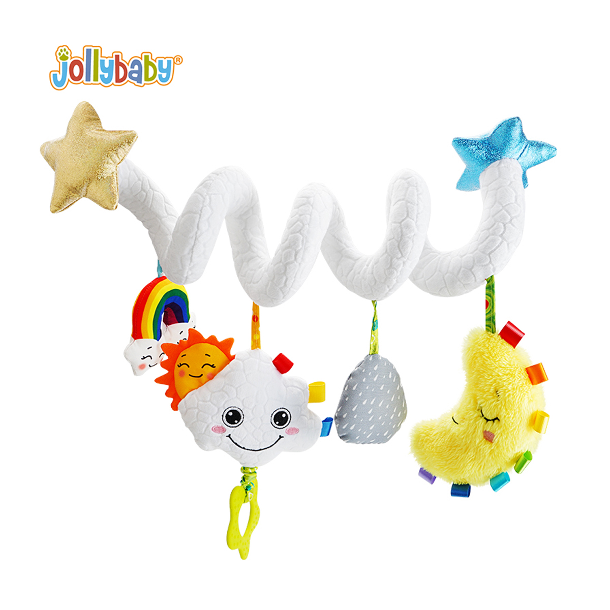 jollybaby音乐云朵月亮拉铃婴儿推车玩具挂件3-6月宝宝床绕1663高清大图