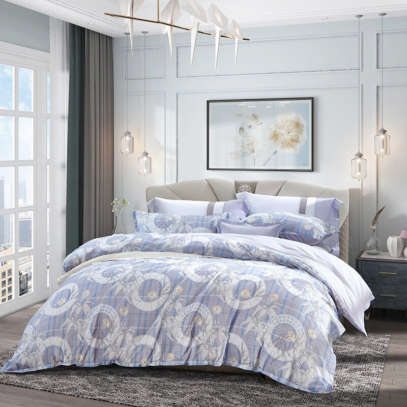 富安娜床上用品床单四件套 星月竹影 被套203*229cm