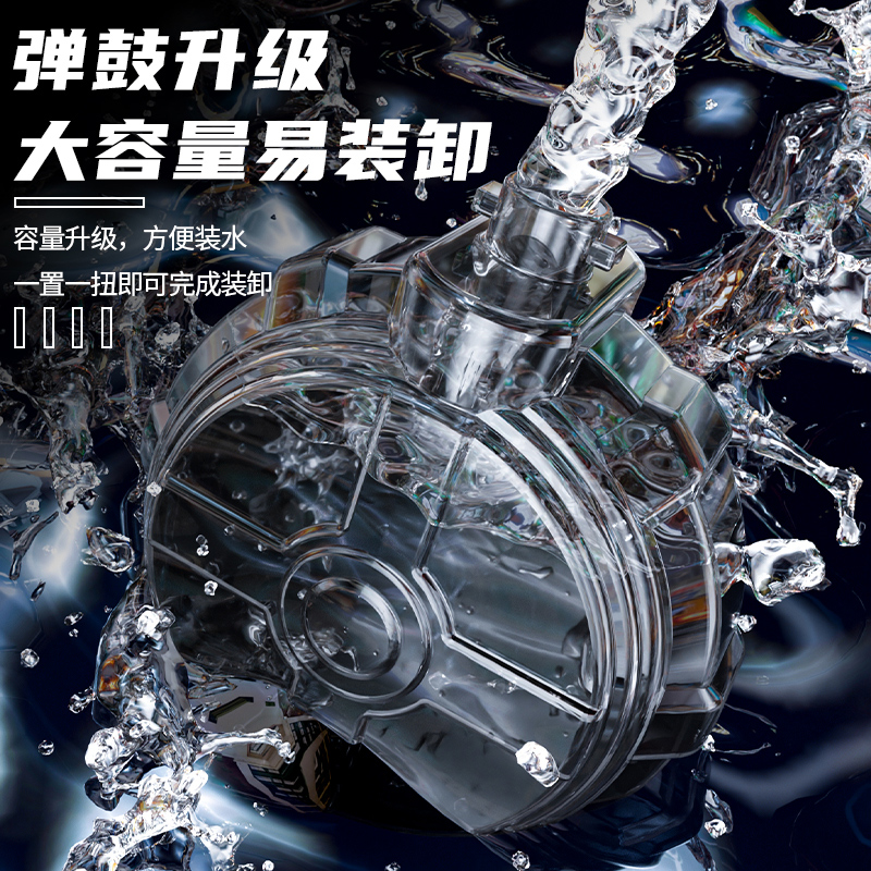 儿童电动连发玩具水枪炫酷发光玩具枪高清大图