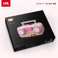 LOZ/俐智小颗粒积木拼装玩具益智成年立体拼插迷你粉色录音机女孩1120