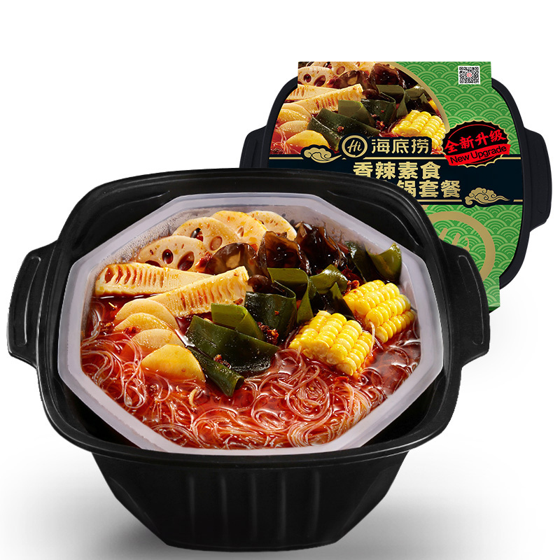 海底捞香辣素食自煮火锅套餐400g*2 两盒装 香辣味素食盛宴 美味享不停
