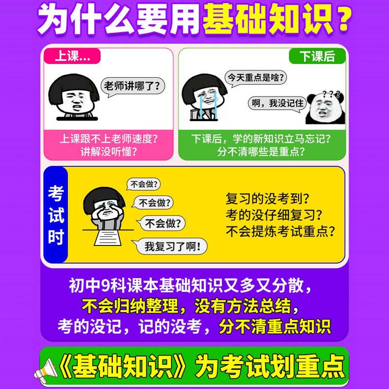 物理+化学]两科套装 初中通用 [正版]新版万唯中考基础知识初中小四门必背知识点七八九年级语文道法数学英语物理化学政治历高清大图