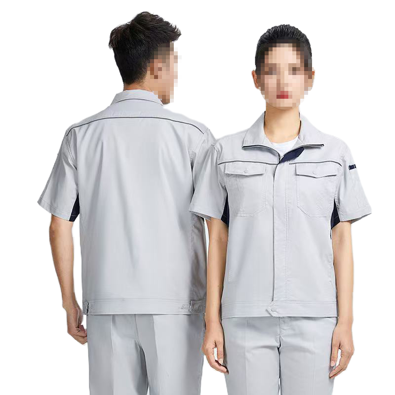 惠铁 弹力夏季吸湿工作服套装 竹纤维 套高清大图