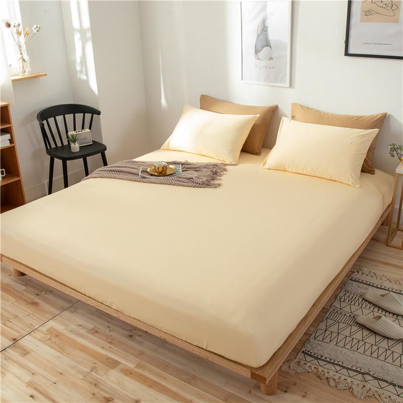 美帮汇床套防滑固定夏天冰丝床单床笠式单件全棉夏季床罩保护床垫 米色/40S全棉高支高密，丝滑爽肤裸睡 120x200cm+枕套2只/抑菌防螨，亲肤透气适合裸睡