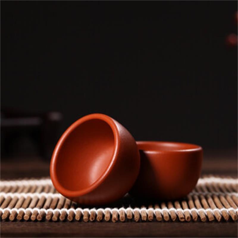 督洋(TOKUYO)品茗杯宜兴原矿紫砂手工小口杯喝茶主人杯大红袍单只装 单个装