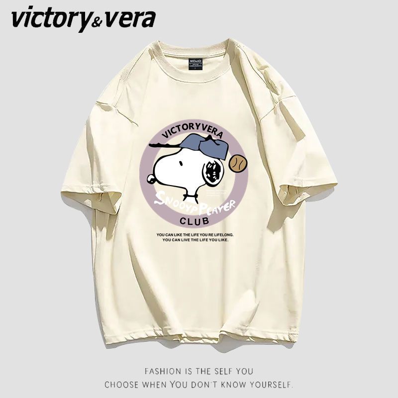 VICTORYVERA2022夏新款短袖T恤女学生宽松韩版休闲圆领上衣服内搭