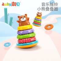 澳贝益智玩具小熊叠叠圈婴幼儿童音乐不倒翁叠叠乐儿童节礼物461161