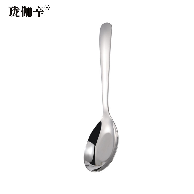 珑伽辛 304不锈钢长柄平底勺 大号/个高清大图