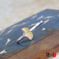 925纯银金色叶子书签 中国风古典礼品文艺文具小书签 送老师同学送女朋友老婆生日礼物送女朋友七夕情人节礼物