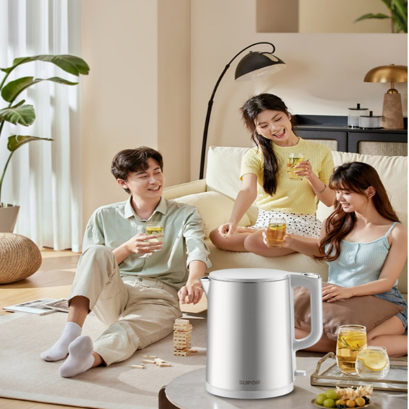 苏泊尔电水壶大容量1800W速沸不锈钢壶进口温控器 SW-22S12A高清大图
