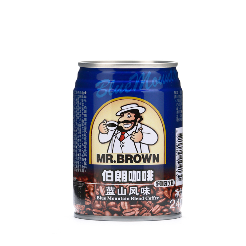 MR.BROWN伯朗咖啡蓝山风味浓咖啡饮料240ML*6罐越南进口咖啡