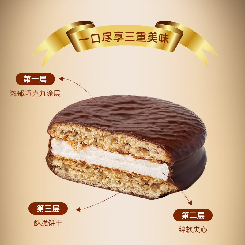 盼盼梅尼耶巧克力派260g早餐面包零食品糕点美食小吃高清大图