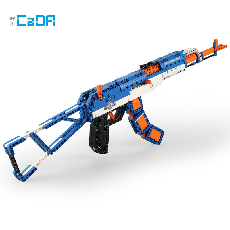 双鹰咔搭 AK-47积木枪积木玩具益智拼装玩具 可发射子弹 C81001