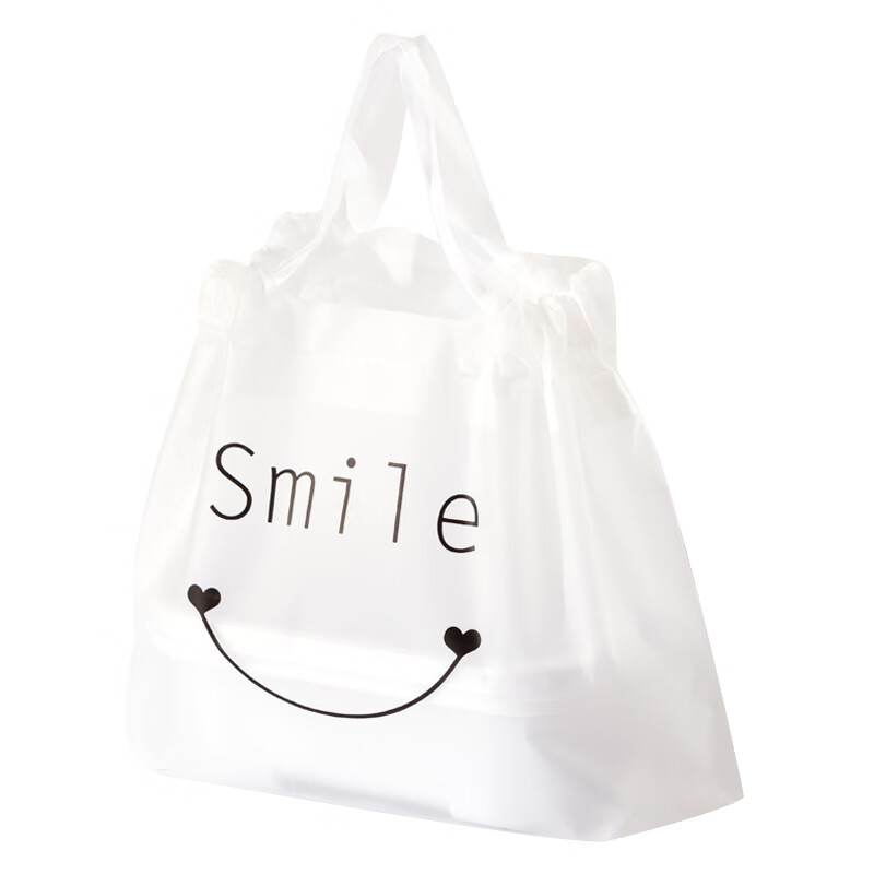 束口抽绳袋拉拉袋食品打包袋加厚 MEET YOU 中号35*25底12cm(拍一发5)高清大图