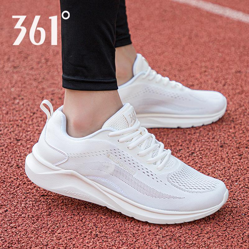 361男鞋跑步鞋夏季透气网鞋男官方旗舰店白色361度运动鞋男网面r