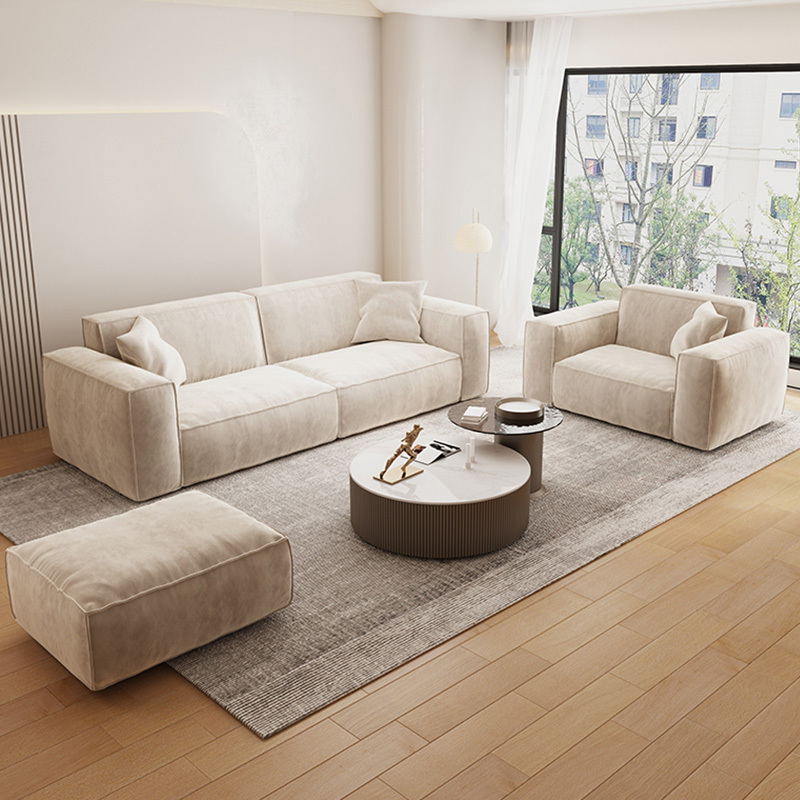 法依兰轻奢科技布艺沙发客厅现代简约小户型网红奶油风baxter豆腐块