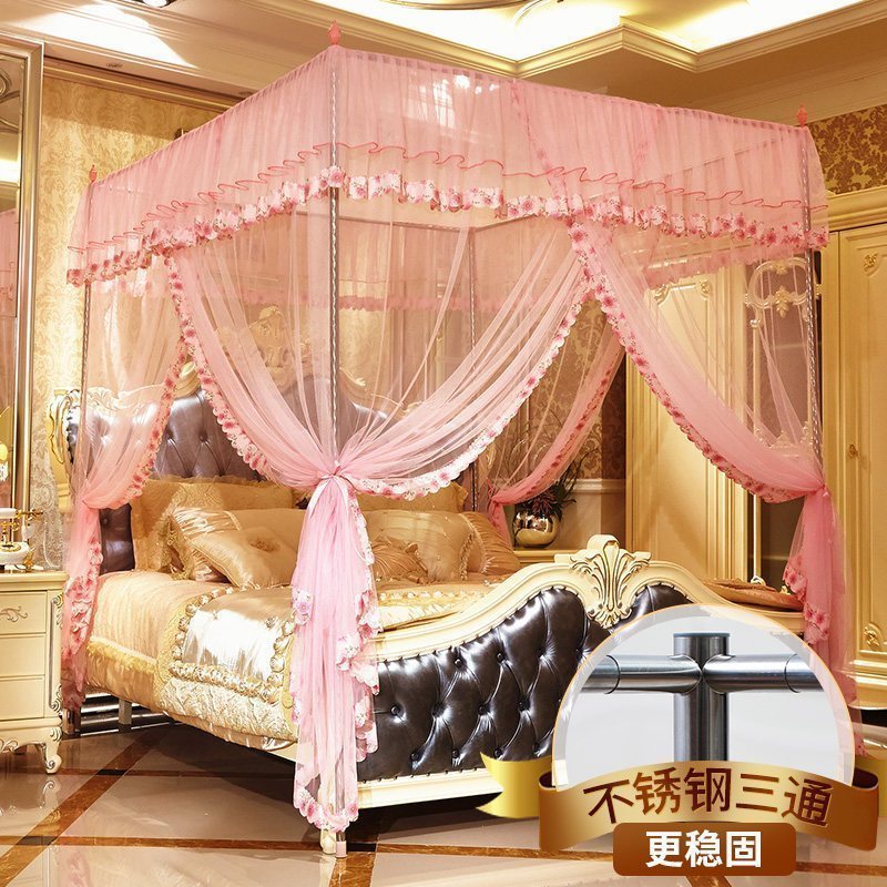 美帮汇落地式蚊帐 1.8m床1.5m三开2米家用1.2文帐加密凉席文章纹账