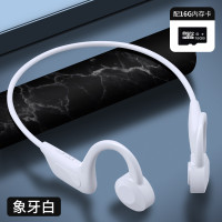 波格朗(POGLIAR)概念骨传导耳机无线蓝牙挂脖式运动跑步骑行不入耳插内存空气传导 白色+16G内存卡