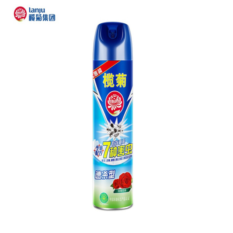 榄菊杀虫气雾剂 灭蚊除螨杀蟑螂灭蟑螂药驱苍蝇杀虫剂虫子喷雾剂 玫瑰香型1瓶(500ml/瓶)