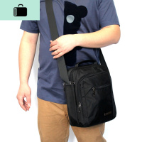 2020新款男士包包防水尼龙牛津帆布男包手提休闲包单肩斜跨背NEWLAKE_859 黑色