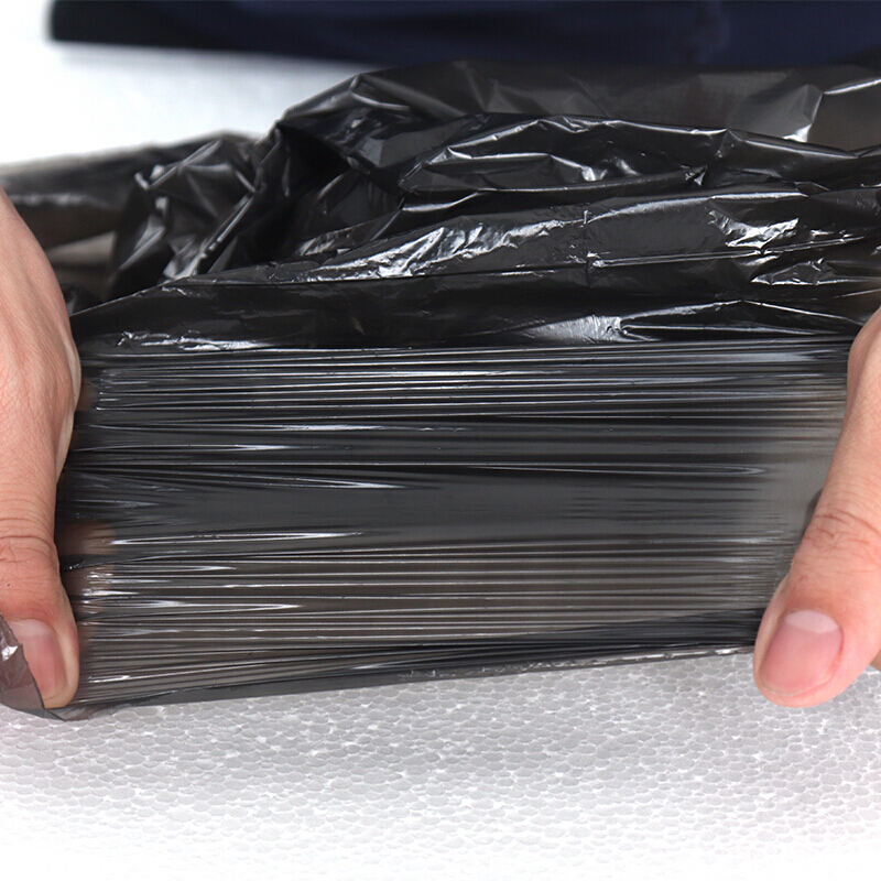 利得中号垃圾袋袋子平口45cm*50cm*300只家用实惠装垃圾分类黑色加厚塑料袋子