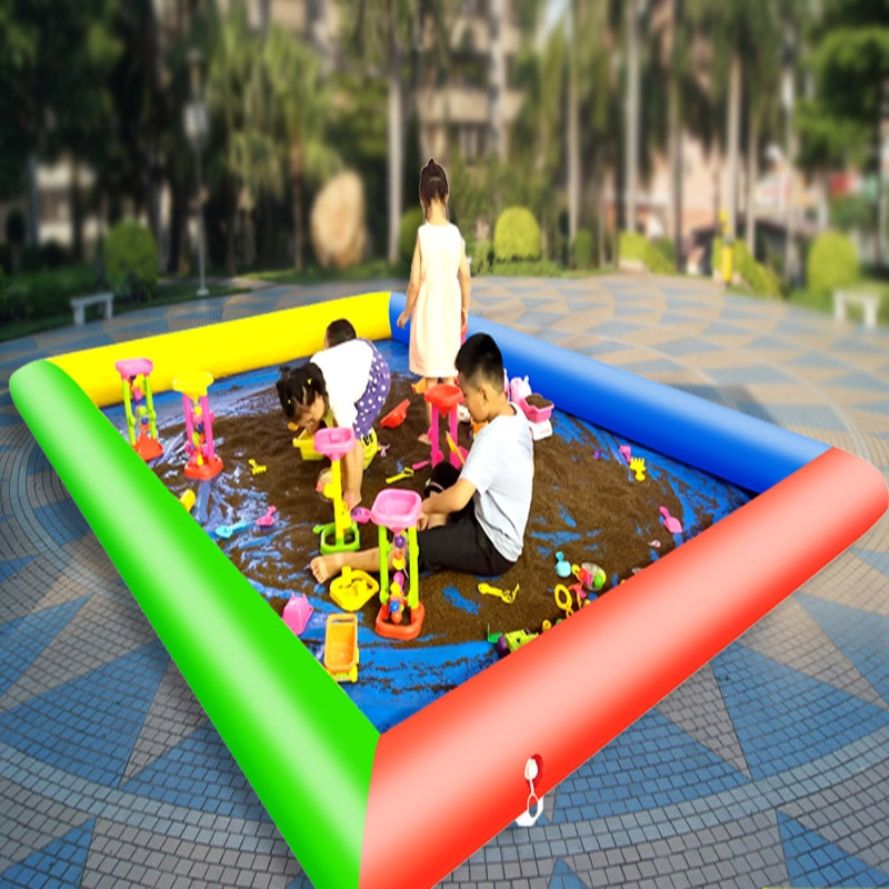 加厚充气儿童沙池决明子戏水玩沙套餐室外广场沙滩玩具视频
