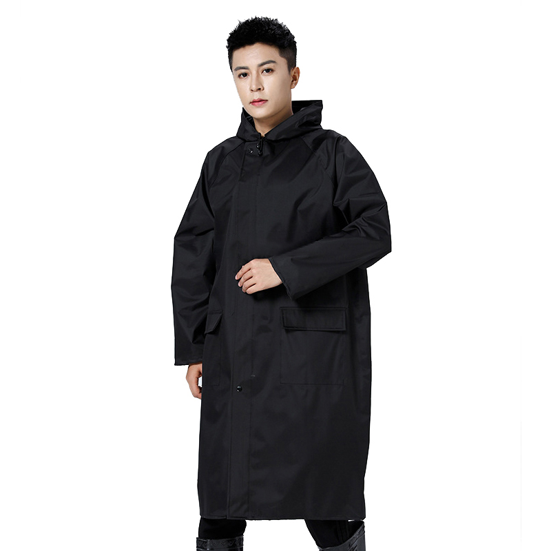 三极户外(Tri-Polar) TP1678 户外单层劳保安保反条光雨披 XL码 黑色高清大图