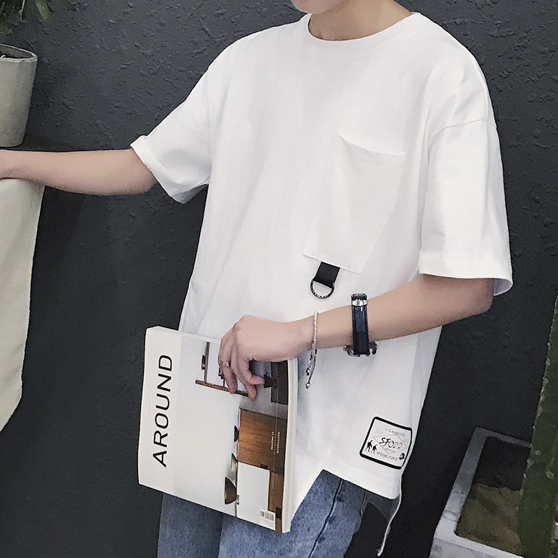 2018新款夏季韩版薄款T恤男士短袖圆领韩版潮流夏装男式体恤心机