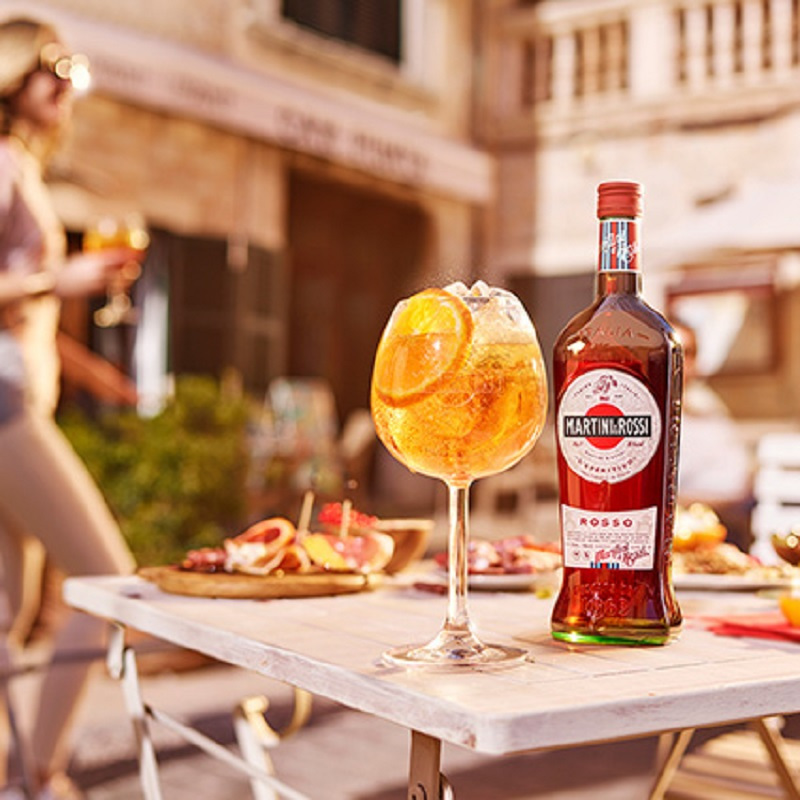 宝树行马天尼红威末酒配制酒1000ml意大利原装进口洋酒