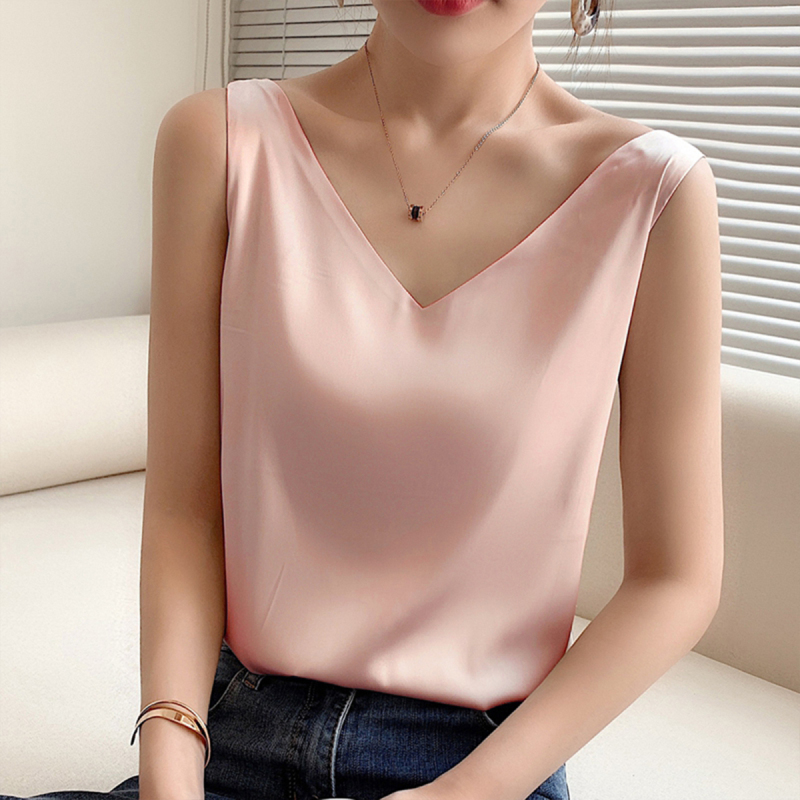 吊带背心女夏季内搭宽松打底外穿性感露肩美背无袖时尚v领上衣ins潮